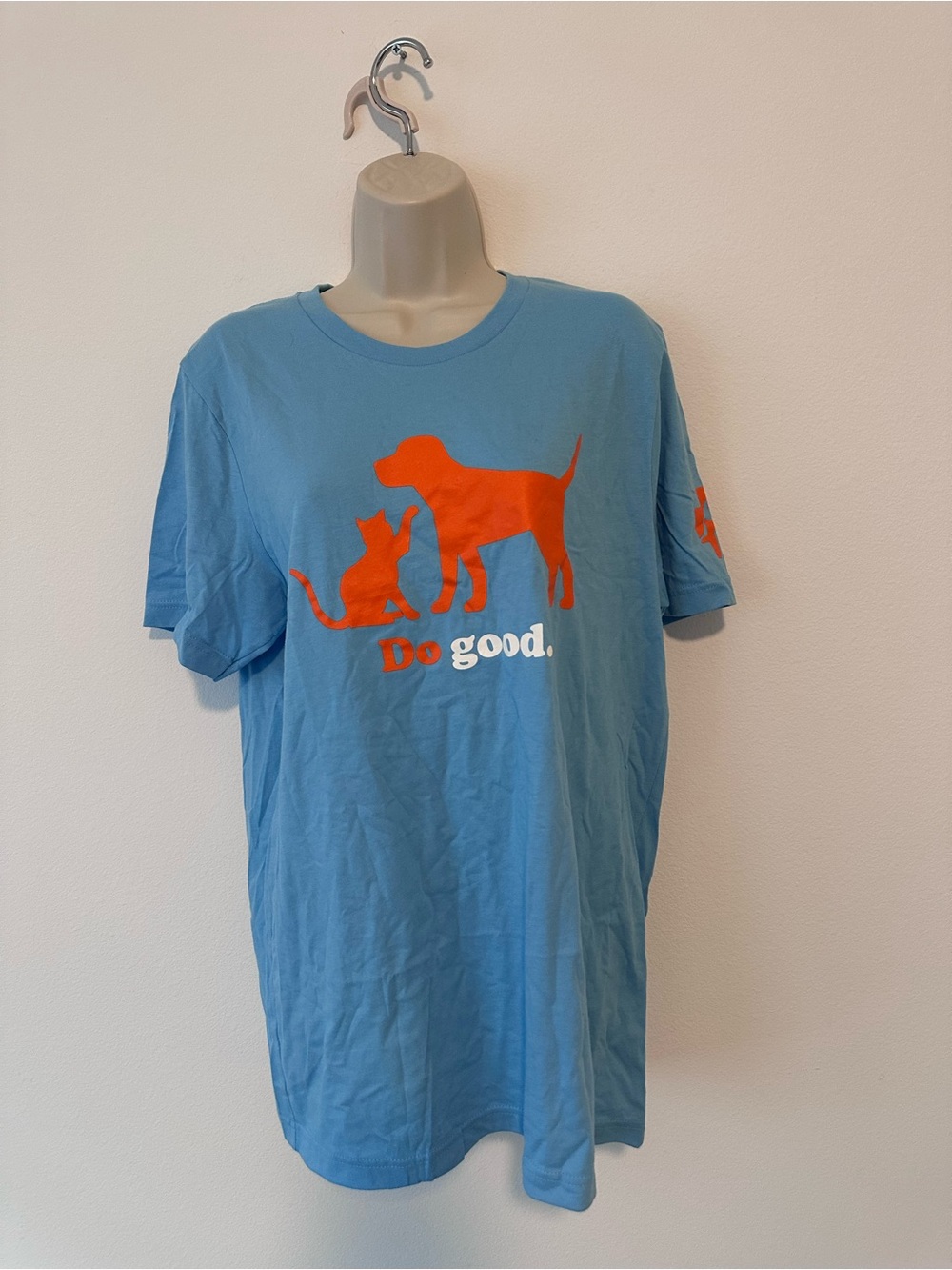 Do Good Pets Graphic Tee - Blue with Orange Design